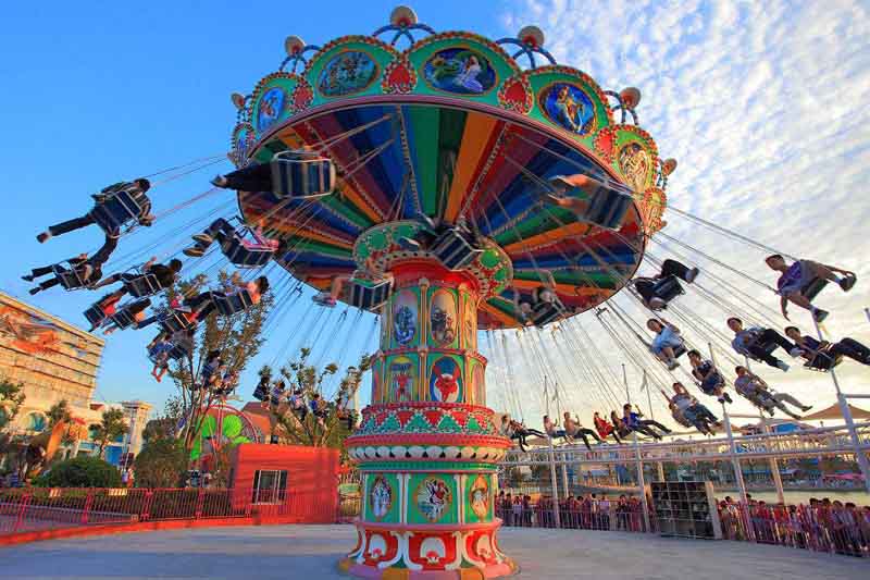sillas voladoras parque de atracciones